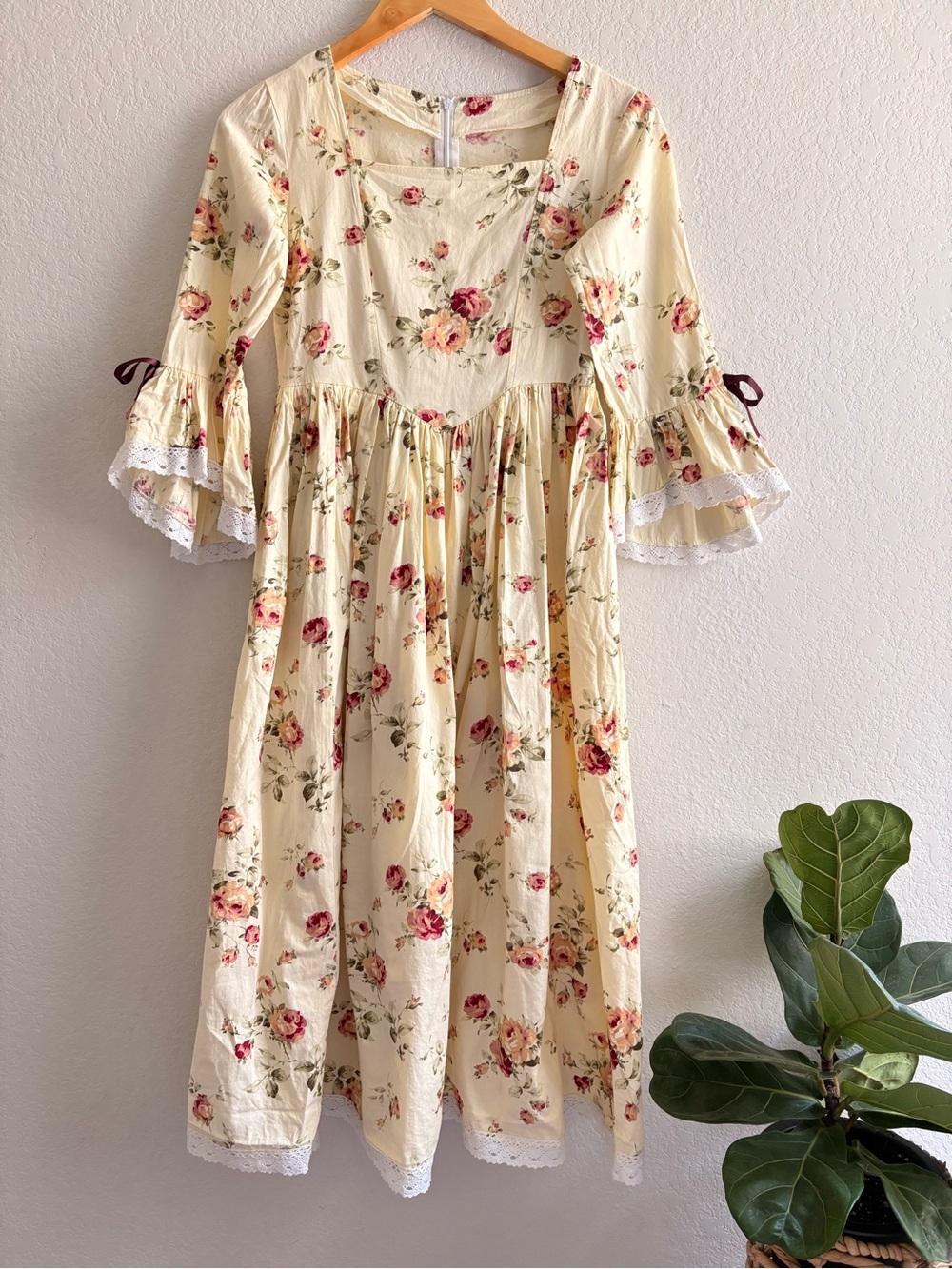 Women’s Dress Colonial Historic Style Williamsburg Inspired Prairie Maxi - Picture 8 of 9